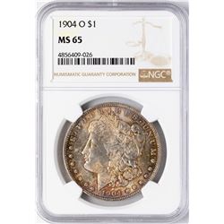1904-O $1 Morgan Silver Dollar Coin NGC MS65