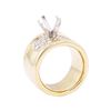 Image 4 : 14KT Yellow Gold 0.60 ctw Diamond Semi Mount Ring