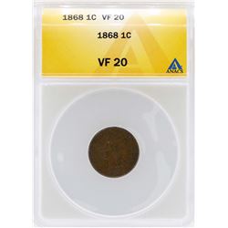 1868 Indian Head Cent Coin ANACS VF20
