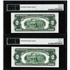 Image 2 : Lot of (2) Consecutive 1953C $2 Legal Tender Notes PMG Superb Gem Uncirculated 67EPQ