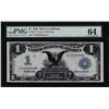 Image 1 : 1899 $1 Black Eagle Silver Certificate Fr.229 PMG Choice Uncirculated 64