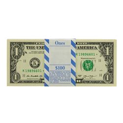 Pack of (100) Consecutive 2013 $1 Federal Reserve Star Notes Dallas