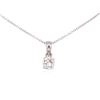 Image 2 : 14KT White Gold 0.45 ctw Diamond Solitaire Pendant with Chain