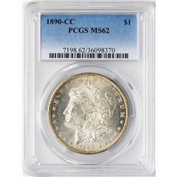 1890-CC $1 Morgan Silver Dollar Coin PCGS MS62