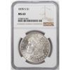 Image 1 : 1878-S $1 Morgan Silver Dollar Coin NGC MS63