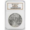 Image 1 : 1986 $1 American Silver Eagle Coin NGC MS68