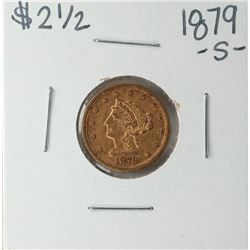 1879-S $2 1/2 Liberty Head Quarter Eagle Gold Coin
