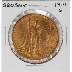 1914-S $20 Saint Gaudens Double Eagle Gold Coin