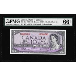1954 $10 Bank of Canada Note BC-40B PMG Gem Uncirculated 66EPQ