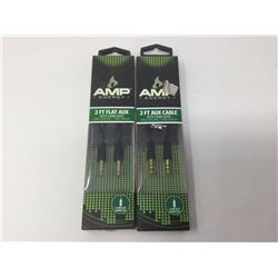 Lot of Two Amp 2ft Aux Cables