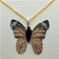 Butterfly Shaped Natural Leaf Necklace (~weight 3.2g), Suggested Retail Value $200 (Estimated Sellin