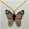 Image 1 : Butterfly Shaped Natural Leaf Necklace (~weight 3.2g), Suggested Retail Value $200 (Estimated Sellin