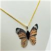Image 3 : Butterfly Shaped Natural Leaf Necklace (~weight 3.2g), Suggested Retail Value $200 (Estimated Sellin