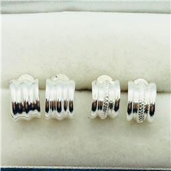 Sterling Silver 2 Pairs Of Earrings, Suggested Retail Value $40