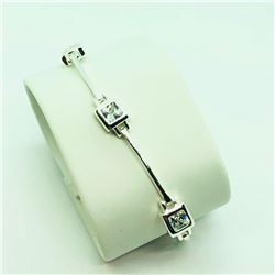 Sterling Silver Cubic Zirconia Bracelet (~weight 7.44g), Suggested Retail Value $200 (Estimated Sell