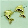 Image 2 : 14KYellow Gold Dolphin Screwback Earrings, Suggested Retail Value $140
