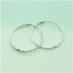 Sterling Silver Hoop Earrings (~weight 3g), Suggested Retail Value $60