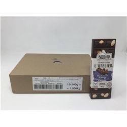 Lot of Nestle L'AtelierBlueberries, Almonds & Hazelnut Bars (15 x 100g)