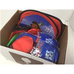 Lot of Assorted Foldable Flying Discs (and Covers)