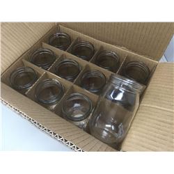Lot of Glass Drinking Jars (12)