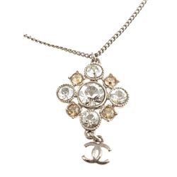 Chanel Strass CC Pendant Necklace