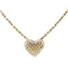 Image 1 : Heart Shaped Pendant with Chain - 14KT Yellow Gold