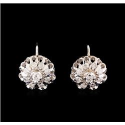 14KT White Gold 1.10 ctw Diamond Earrings