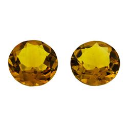 9.61 ctw.Natural Round Cut Citrine Quartz Parcel of Two