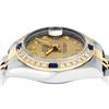 Image 4 : Rolex Ladies Quickset 2 Tone Champagne Diamond & Sapphire Datejust Wristwatch