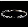 Image 3 : 0.94 ctw Diamond Bangle Bracelet - 14KT White Gold