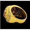 Image 3 : Ruby and Diamond Ring - 18KT Yellow Gold