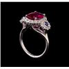 Image 4 : 14KT White Gold 2.62 ctw Tourmaline, Sapphire and Diamond Ring