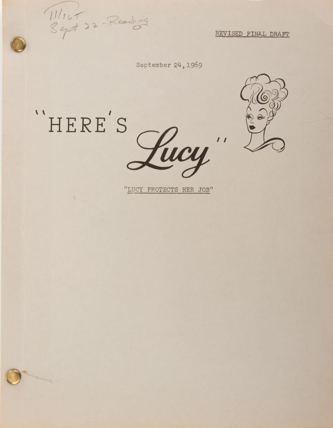 Lucille Ball (40+) scripts from The Lucy Show, Here's Lucy, and Life ...