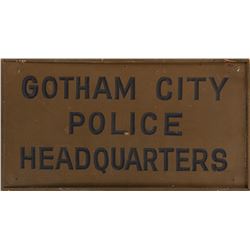 'Gotham Police Department' sign from Batman.