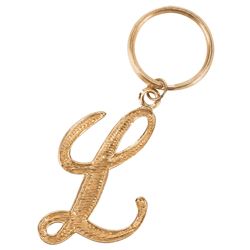 Penny Marshall "Laverne" monogram 'L' key ring from Laverne & Shirley.