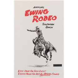 Ewing Rodeo mounted prop event poster from Dallas.