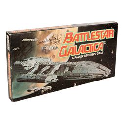 Battlestar Galactica Milton Bradley board game autographed by Jefferson and Lockhart.