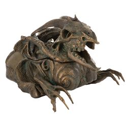 Faye Dunaway 'Selena' SFX satanic Baphomet vessel prop from Supergirl.