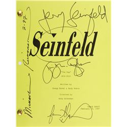 Seinfeld (4) episode table-draft scripts, all signed by Jerry Seinfeld, and some by principal cast.