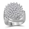 Image 1 : 2.03 CTW Diamond Cluster Ring 10KT White Gold - REF-108F8N