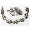 Image 1 : Mexican Sterling & Abalone Bracelet and Pin