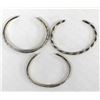 Image 2 : 3 Native American Navajo Sterling Guard Bracelets