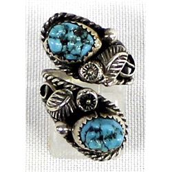 Navajo Sterling Turquoise Adjustable Ring