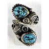 Image 1 : Navajo Sterling Turquoise Adjustable Ring