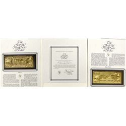 Two Belize Gold Bank Notes