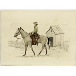 1973 Original Pastel Pencil Drawing, R. J. Moore