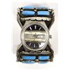 Image 1 : Vintage Navajo Sterling Turquoise Watch Bracelet