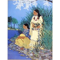 Framed Cherokee Creek Print by Virginia Stroud
