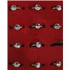 Image 1 : 11 Zuni Sterling Inlay Sun Face Rings