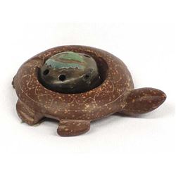 Mexican Carved Soapstone Turtle by Gaona